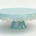 Medium cake stand... azure lace cake plate.