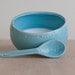 Salt Cellar and Spoon - Aqua