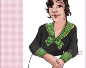 NVL 1930s jabots, collars, cuffs and gilet 40 bust and over PLUS SIZE