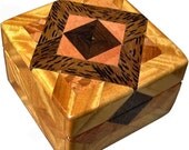 Satinwood and Lacewood Tiny Square Box