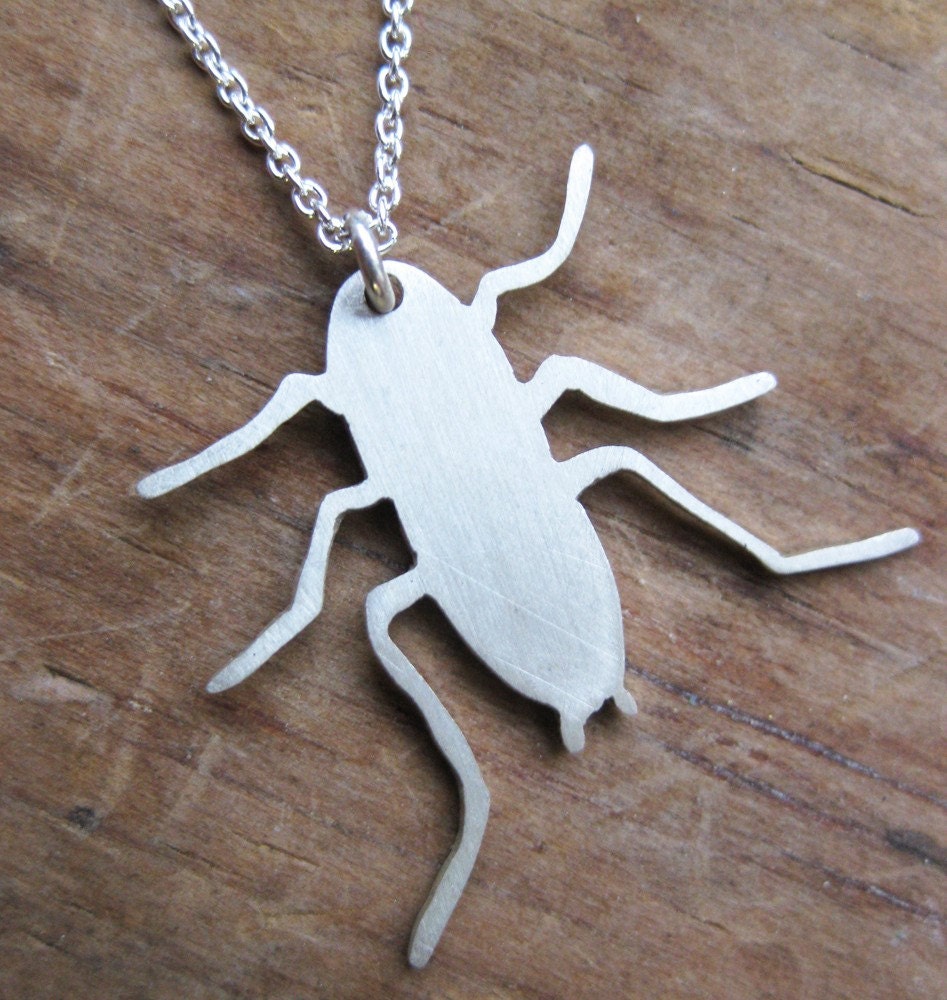 ROACH urban pest sterling necklace