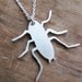 ROACH urban pest sterling necklace