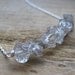 twin pointed TINY HERKIMER quartz crystal necklace