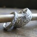 wood grain ring PLYWOOD sterling silver SET faux bois
