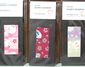 Chiyogami / washi magnetic bookmarks bunny rabbit