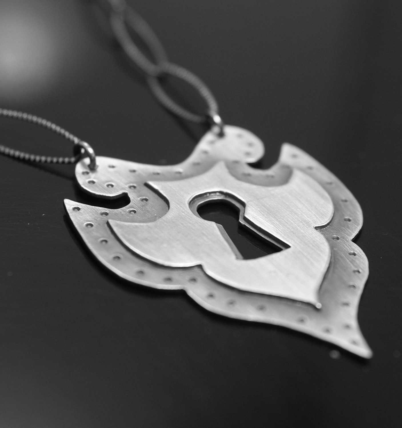 Handmade Victorian Lock necklace