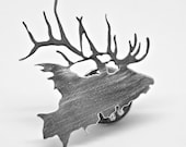 Elk brooch made from Argentium silver
