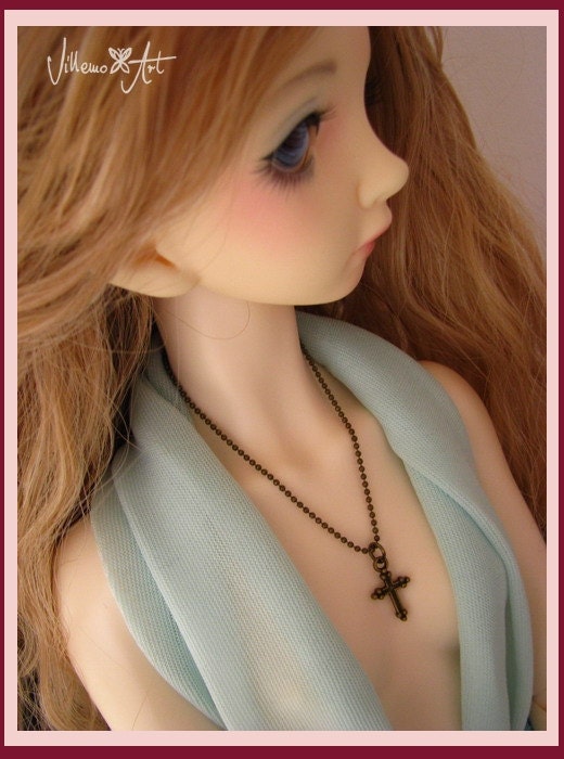 BJD Dollfie Necklace by VillemoArt - cross VA-01