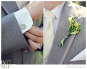 Heirloom  Sterling Silver Map Cufflinks Custom Cuff Links featured in Brides Magazine Gift for your Groom