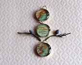 Map Charm  Sterling Silver Handmade Vintage Custom For Pendants or Bracelets