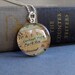 Vintage Map Necklace Central Park New York Sterling Silver