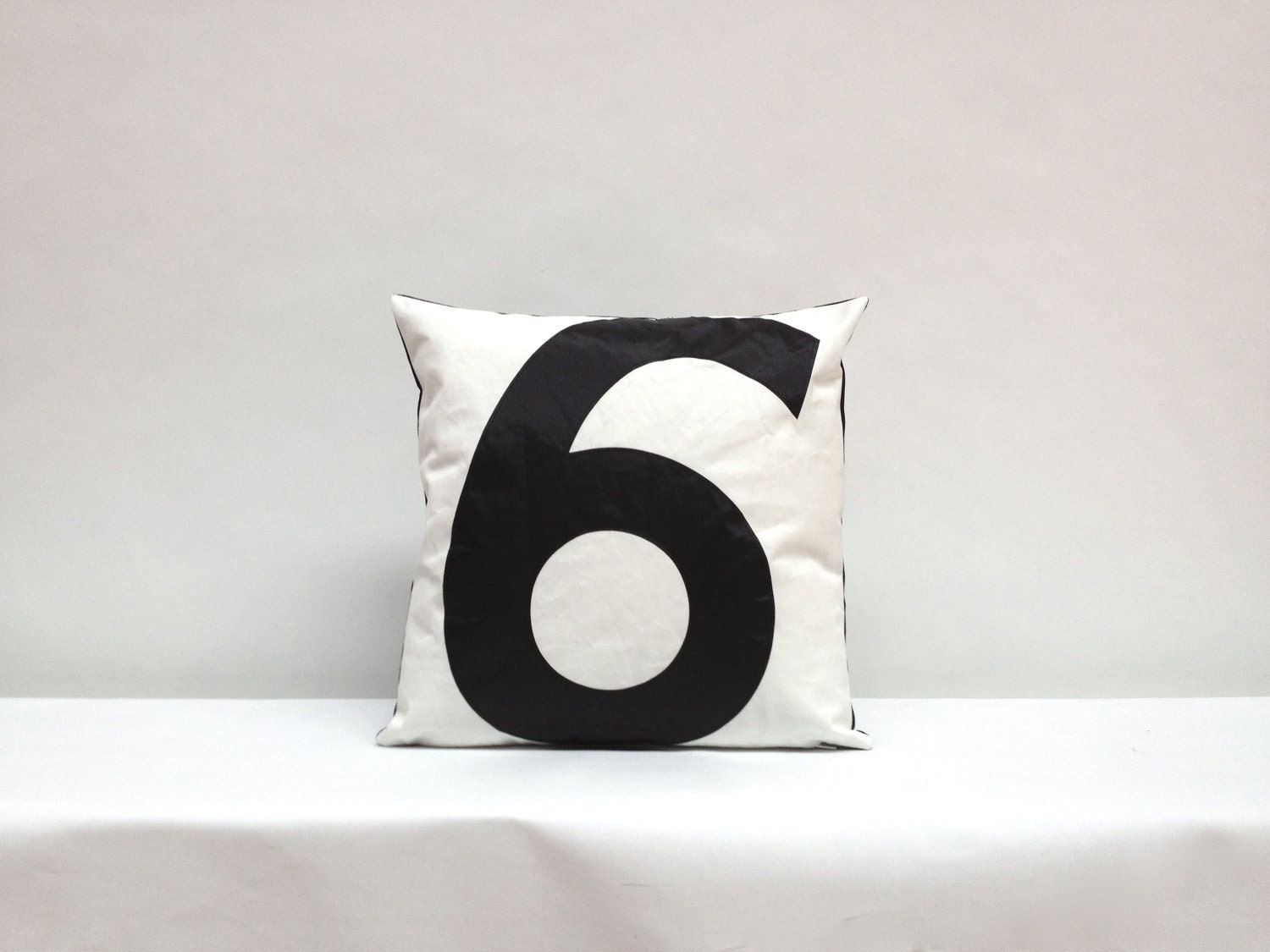 Recycled Sail Throw Pillow - Black number 6