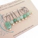 SUMMER SALE Snag Free Stitch Markers Medium Set of 8 Green Adventurine - M69 - Fits up to size US 11 (8.0mm) Knitting Needles