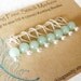 Knitting Stitch Markers Snag Free Green Adventurine Small K38
