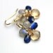 Royal Blue Kyanite, Champagne Citrine and Labradorite Flower Earrings