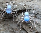 BLUE SPIDER EARRINGS