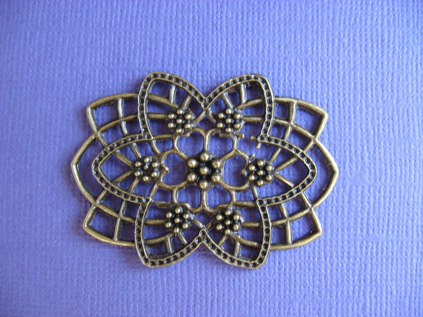 FLOWER LOTUS FILIGREE pendant or connector