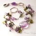 Spring tranquility-Fine/Sterling silver,rainbow moonstone,Amethyst,Vesonite,green apatite bracelet
