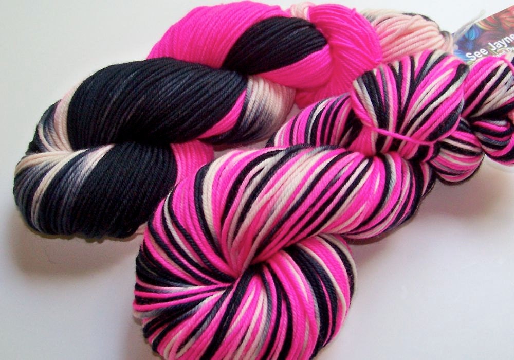 Hand Painted Superwash Merino DK -- NCIS ABBY