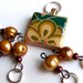 Special Stitch Marker Set -- Scrabble Tile plus Markers -- Gold, Green and Pearls