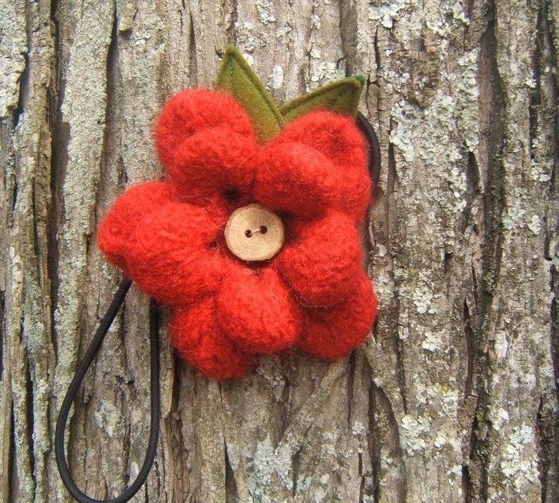 Make mine a MEDIUM Felted wool flower stretch band CHOOSE COLOR