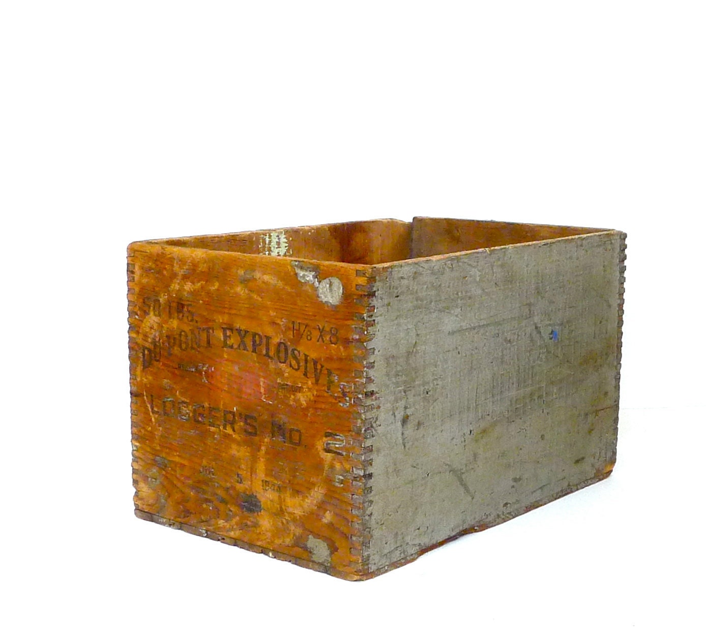 Wood Crate 1944 Du Pont Explosives Logger's No. 2