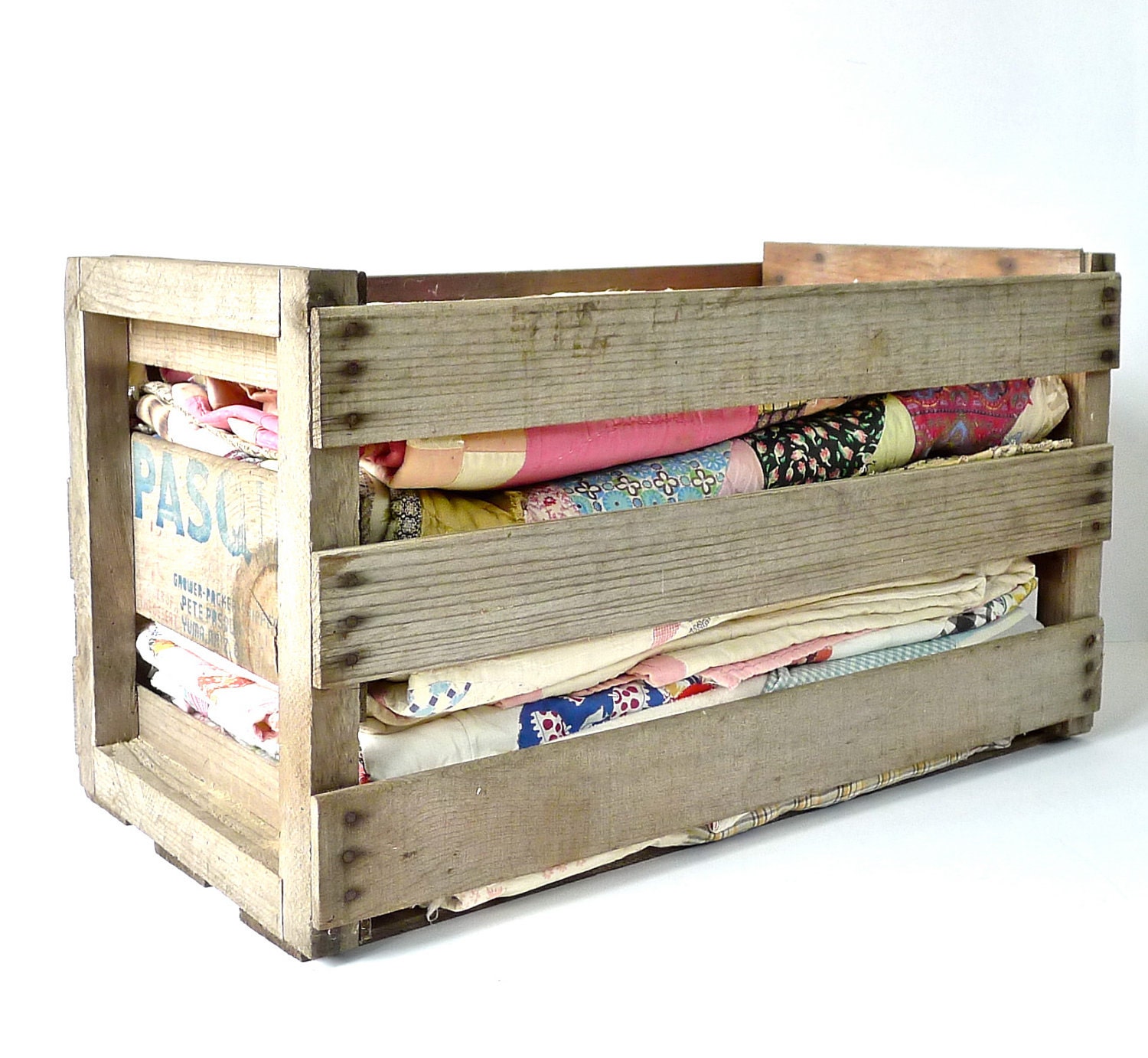 Vintage Slatted Wood Melon Crate