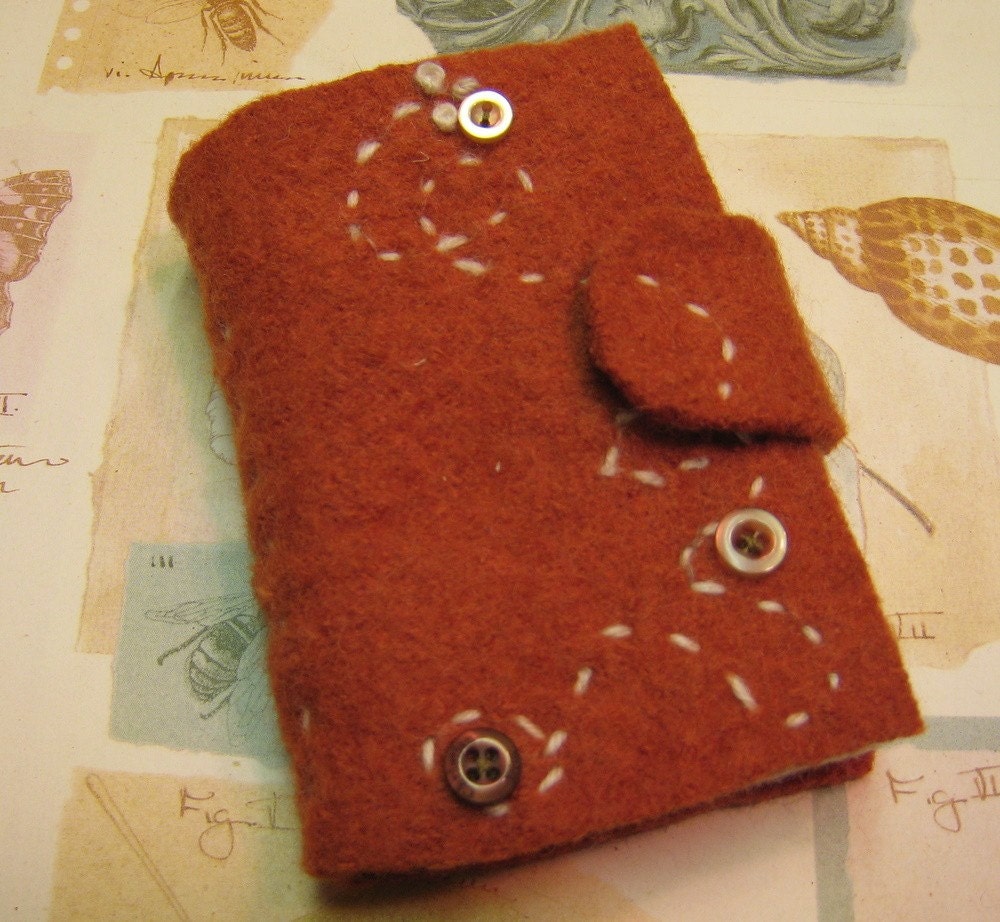 Needlebook, felted wool