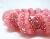 Caribbean Sunrise Cellini Spiral Beadwoven Bangle Bracelet - The Twisted Collection