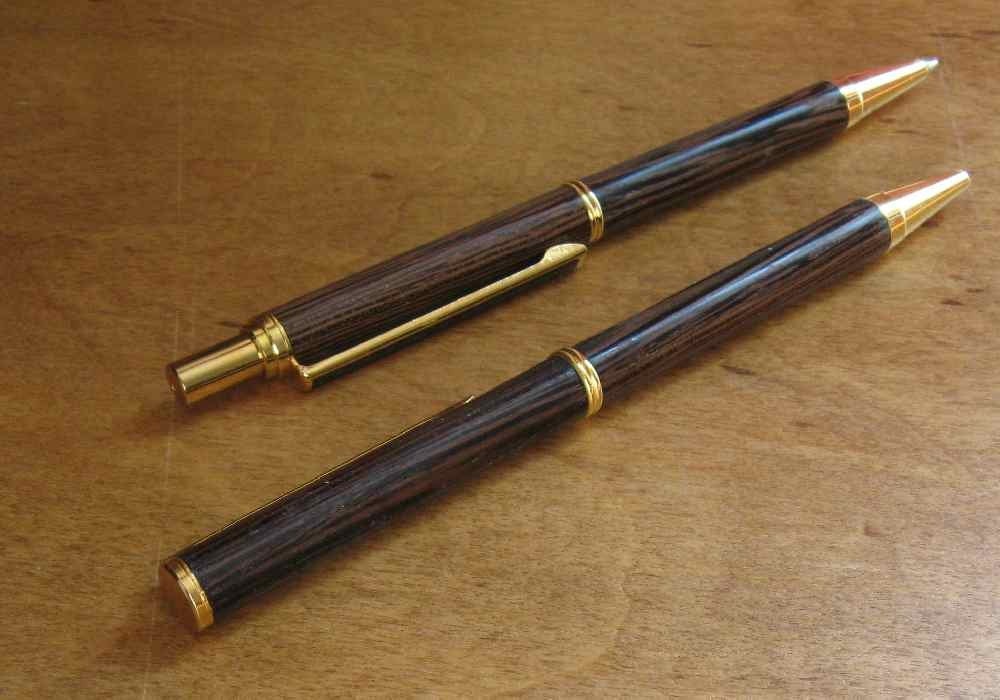 pen and pencil sets, hand turned - on sale