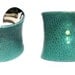Polished Stingray Silver Lined Cuff in Aqua (Center Cut) - by UNEARTHED
