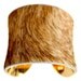 Cowhide Fur Cuff Bracelet ( Blonde Brindle Gold Lined ) - by UNEARTHED