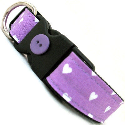 Eco Dog Collar - Renewable Purple Hearts Cotton