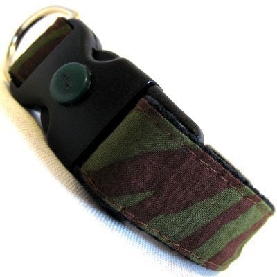 Eco Dog Collar - Renewable Green Leopard Cotton