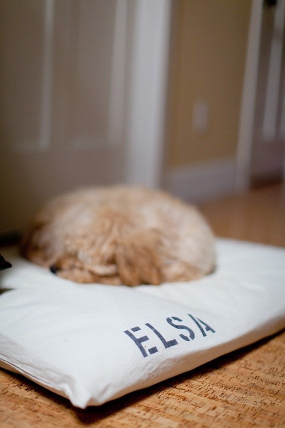 XL 38x50 Dog Bed Duvet Cover featured on HGTV : Choose from MANY canvas colors - Use four standard sleeping pillows as stuffing