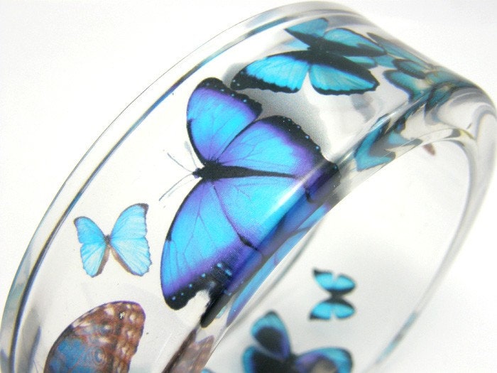 Blue Butterflies Bracelet /  size m