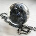 Resin Necklace with Carborundum. Silver