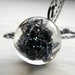 Resin Necklace with Carborundum. Silver