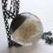 Resin Necklace - Dandelion Pendant. Silver. Large 3,4 cm