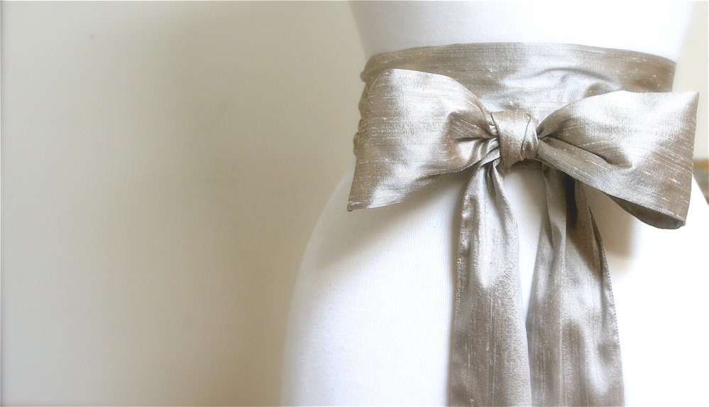 dupioni silk sash belt