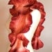Peachy Orange Shades - Long Scarf Hand Felted Wool - Wearable Art
