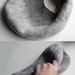 Warm Gray Stone - Hand Felted Wool Cat Bed / Vessel - Crisp Contemporary Design