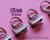 220 Nickel Plated Finish 1.25 inch Key Fob Hardware Kit Set (32mm)