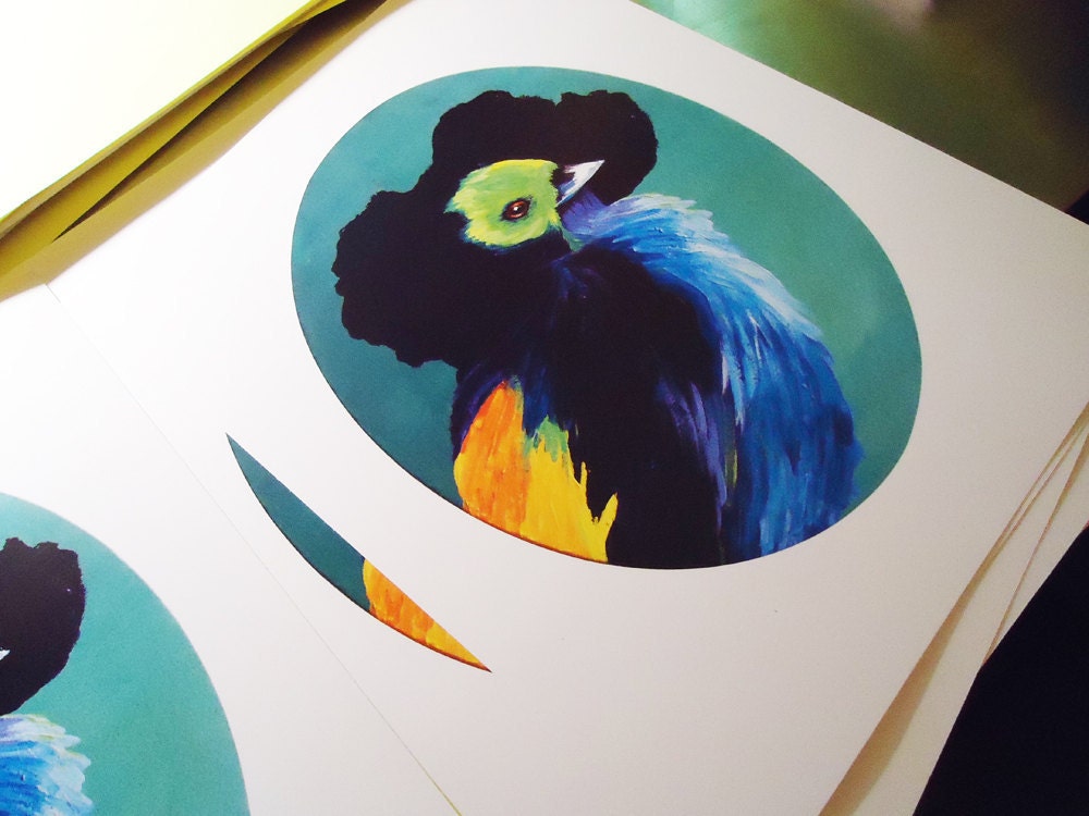 PRINT Dr Funkenstien as a bird 6.25 x 8.5