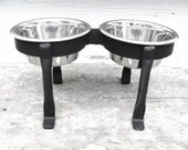 Modern Metal Dog Bowl Holder Cat Dish Elevated Feeding Bowls Custom