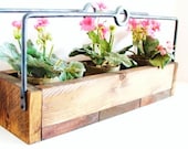 Rustic Wood Wine Caddy Beer Carrier Wood Storage Box Reclaimed Organizer Box Wine Tray Planter Box Woodland Wedding Decor Tabletop Display