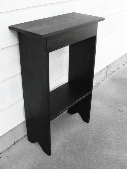 Console Table Storage Organizer Table Wooden Table Shoe Boots Shelf Entryway Foyer Mudroom Black Custom Order
