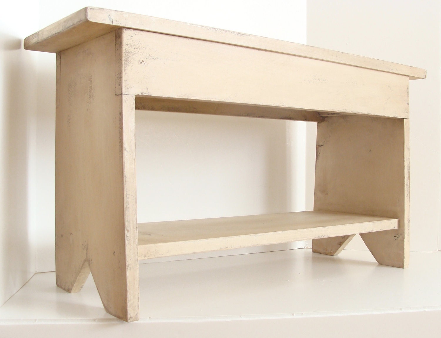 French Country Wood Bench Seating Storage Bench Entryway Mudroom Shoe Boots Bench Antique White Custom