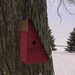 Rustic Chic Red Birdhouse Bike Chain Perch Recycled