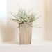 French Country Wood Vase for Weddings Tabletop Centerpiece Flower Holder Cottage Home Decor Antique White